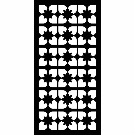 Abstract and Floral Decorative Privacy Screen Panels Doors or Fence-Free DXF files Cut Ready CNC Designs-dxfforcnc.com