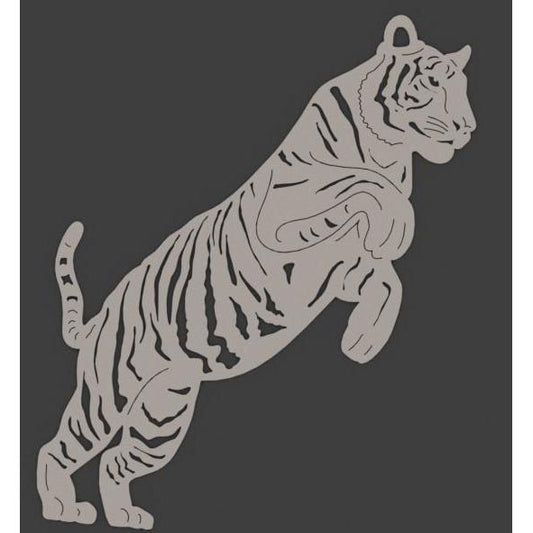 Bengal Tiger Jumping-DXFforCNC.com-DXF Files cut ready cnc machines