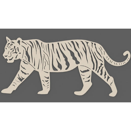 Bengal Tiger Walking-DXFforCNC.com-DXF Files cut ready cnc machines