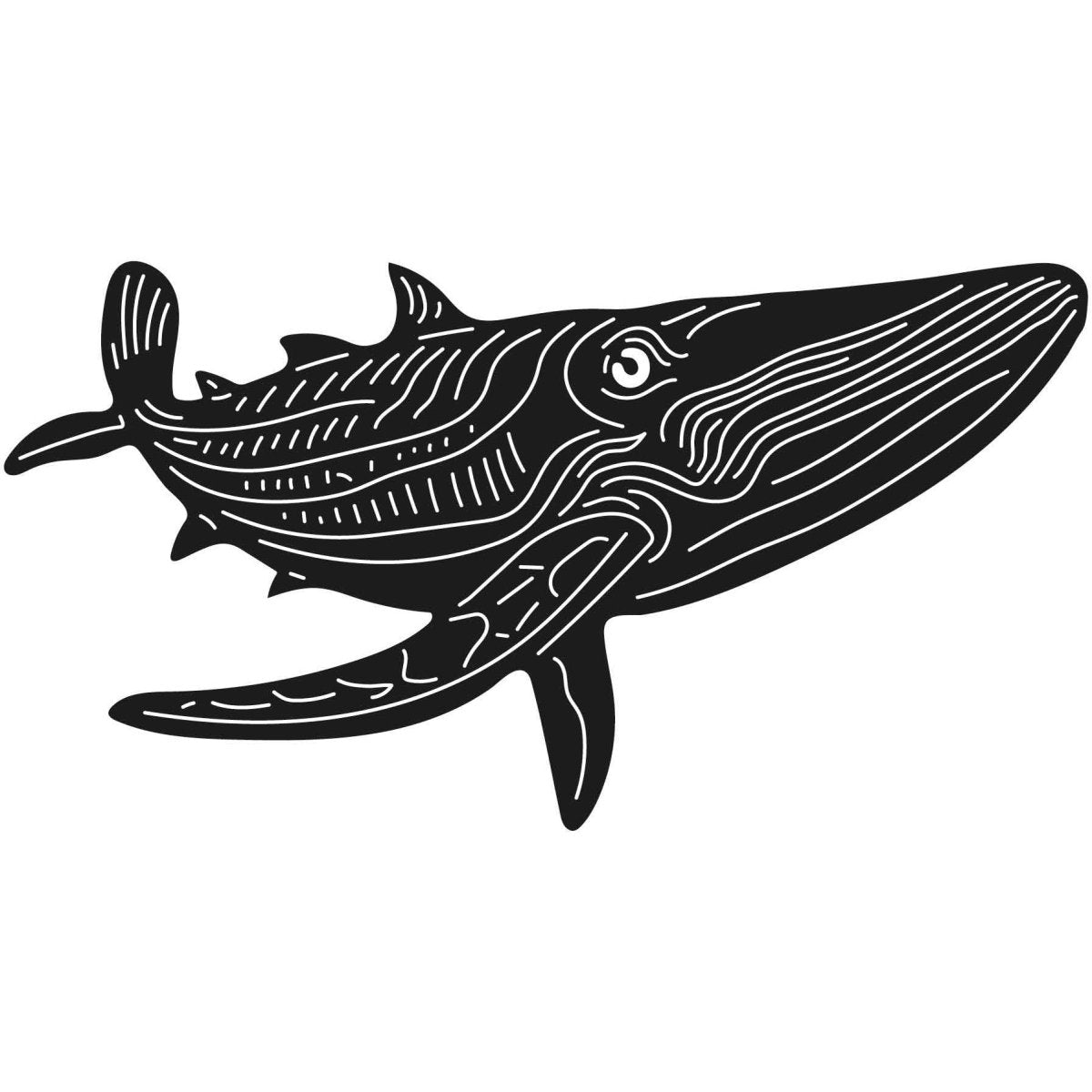 Whale of a Time: Cartoon Big Blue Whale FREE DXF Files | Whimsical Metal Wall Art