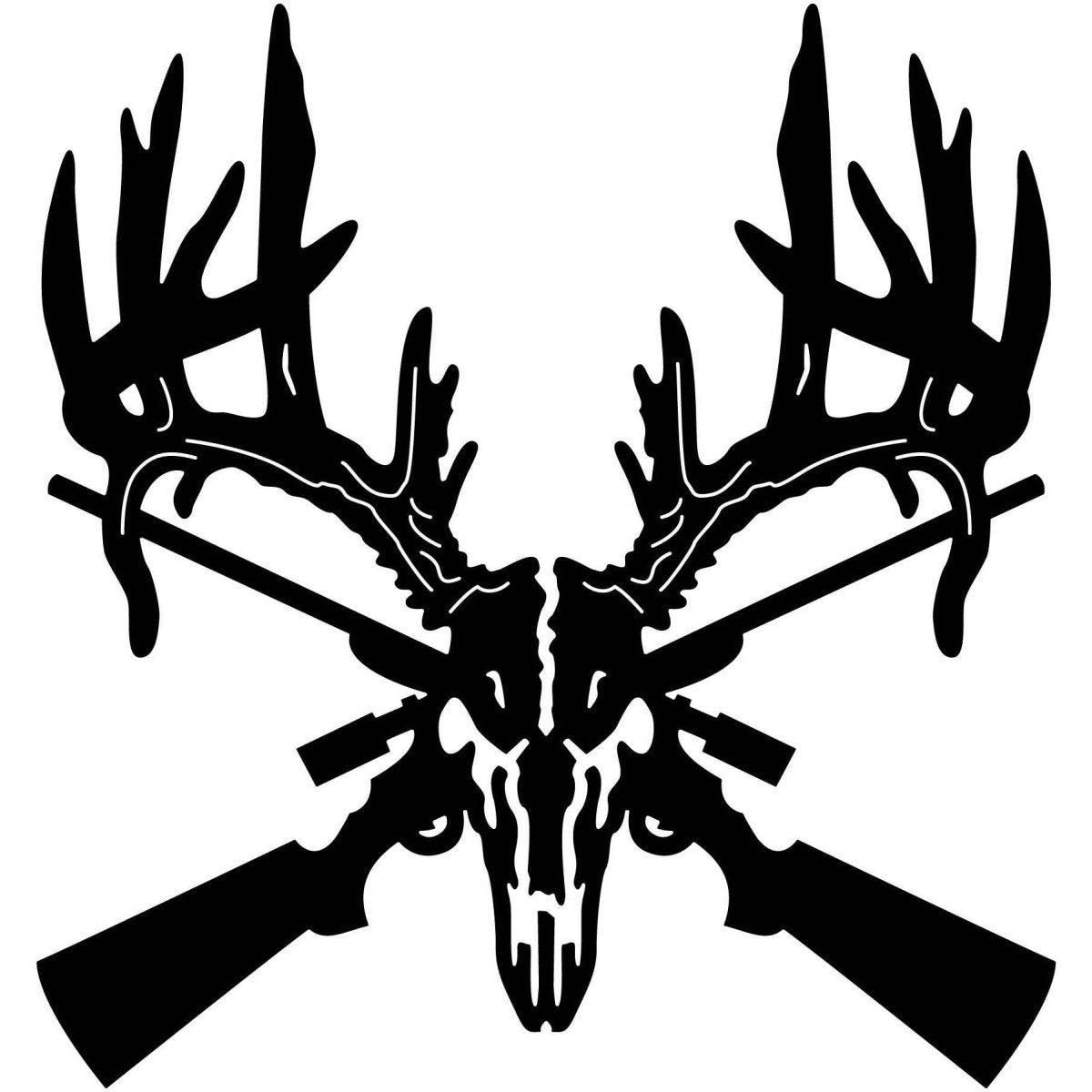 deer skeleton skull DXF File Cut Ready for CNC