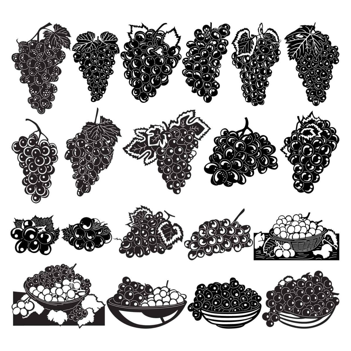 Grapes-DXF files Cut Ready for CNC-DXFforCNC.com