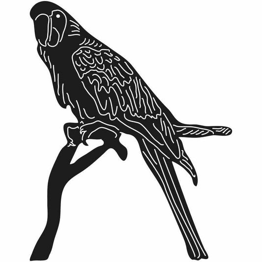 Tropical Macaw Parrot Bird Free-DXF files Cut Ready CNC Designs-DXFforCNC.com