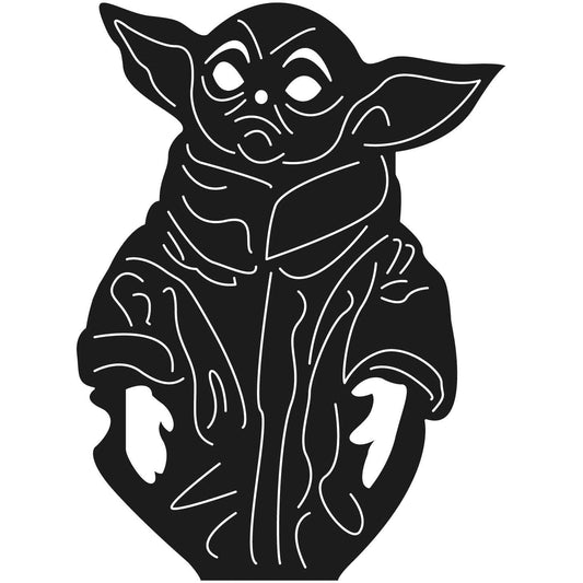 Baby Yoda Child Alien-DXF files Cut Ready for CNC-DXFforCNC.com