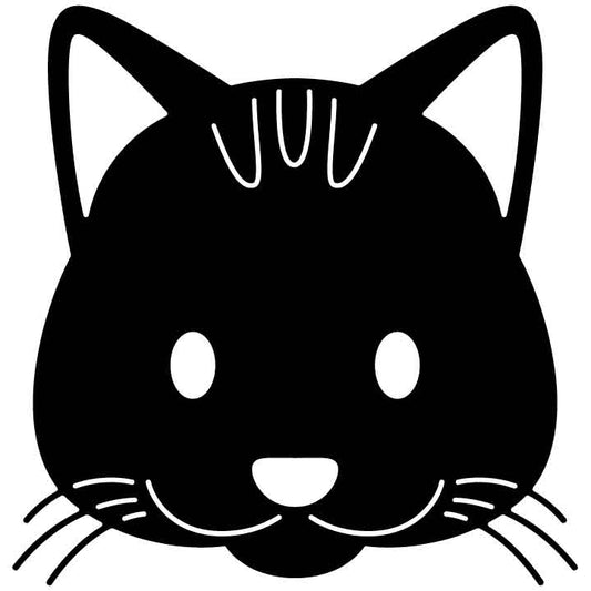 Cat Face Free DXF File for CNC Machines-DXFforCNC.com