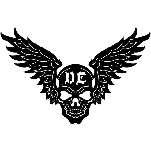 Skull with Dark Eagle Wings FREE DXF Files for CNC – DXFforCNC