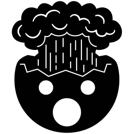 Emoji Exploding Head Free DXF File for CNC Machines-DXFforCNC.com