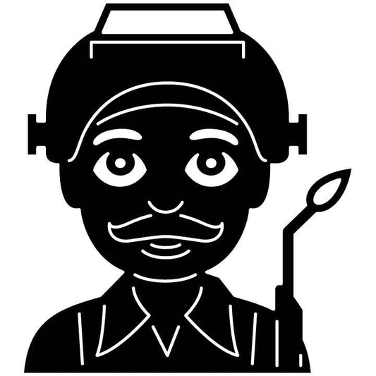 Emoji Factory Worker Man Free DXF File for CNC Machines-DXFforCNC.com