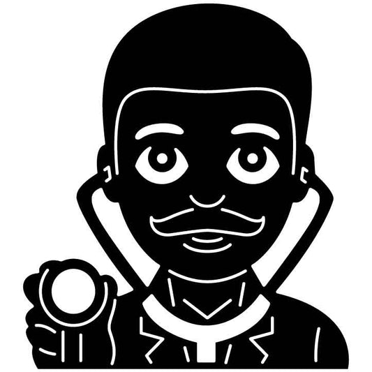 Emoji Health Worker Man Free DXF File for CNC Machines-DXFforCNC.com