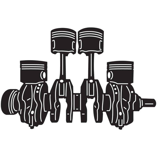 Engine Pistons 07 DXF File Cut Ready for CNC