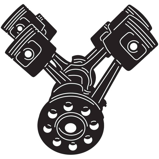 Engine Pistons 10 DXF File Cut Ready for CNC