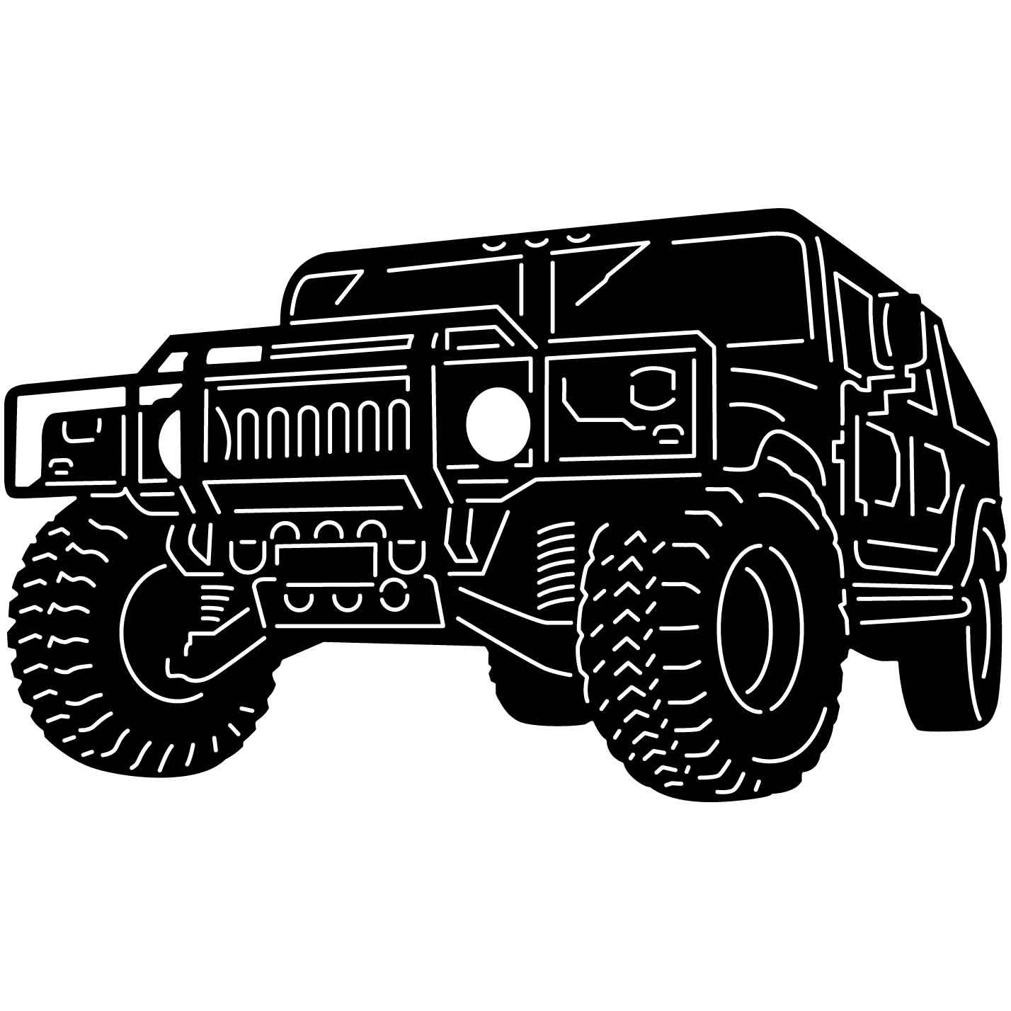 Hummer 03 DXF File Cut Ready for CNC