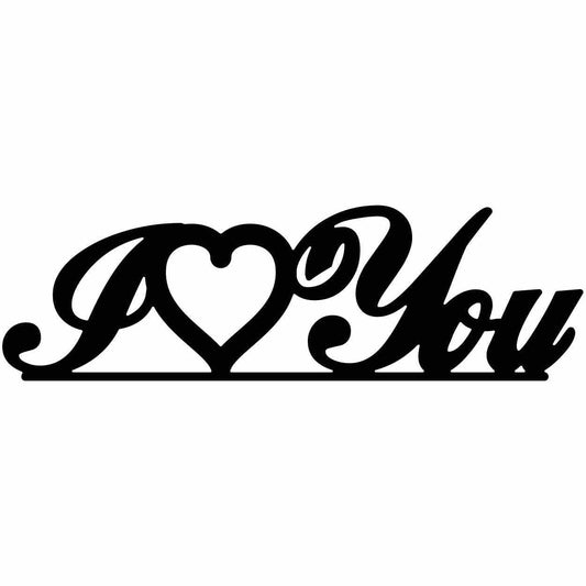 I Love You with Heart Free DXF files cut ready for CNC-DXFforCNC.com