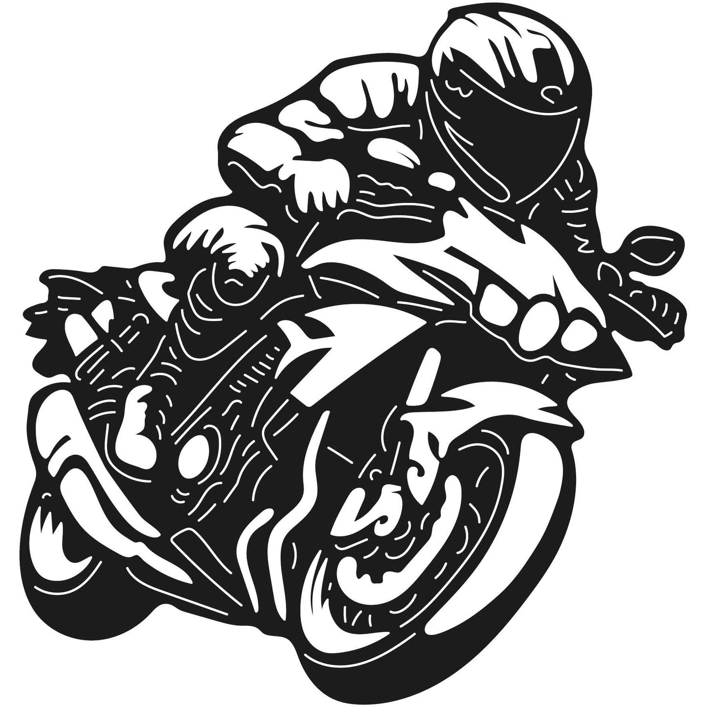 Motorcycles and Choppers 076 DXF File Cut Ready for CNC