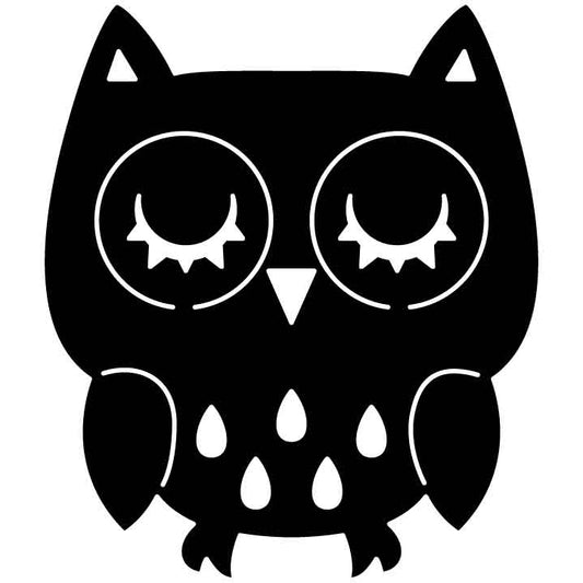 Owl (3) Free DXF File for CNC Machines-DXFforCNC.com