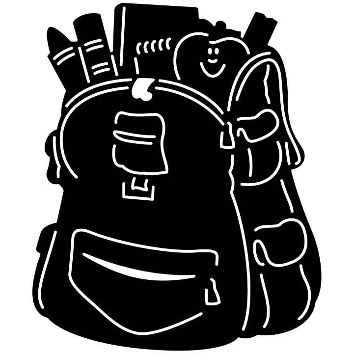 School Bag (2) Free DXF File for CNC Machines-DXFforCNC.com