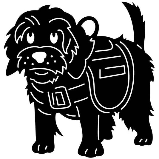 Service Dog Free DXF File for CNC Machines-DXFforCNC.com