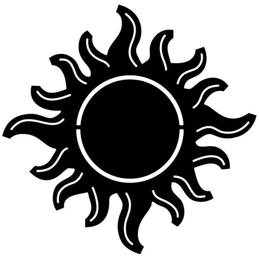 Sun Free DXF File for CNC Machines-DXFforCNC.com