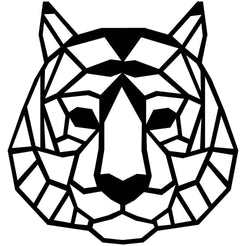 Tiger Face Geometric 1-DXF files Cut Ready for CNC-DXFforCNC.com