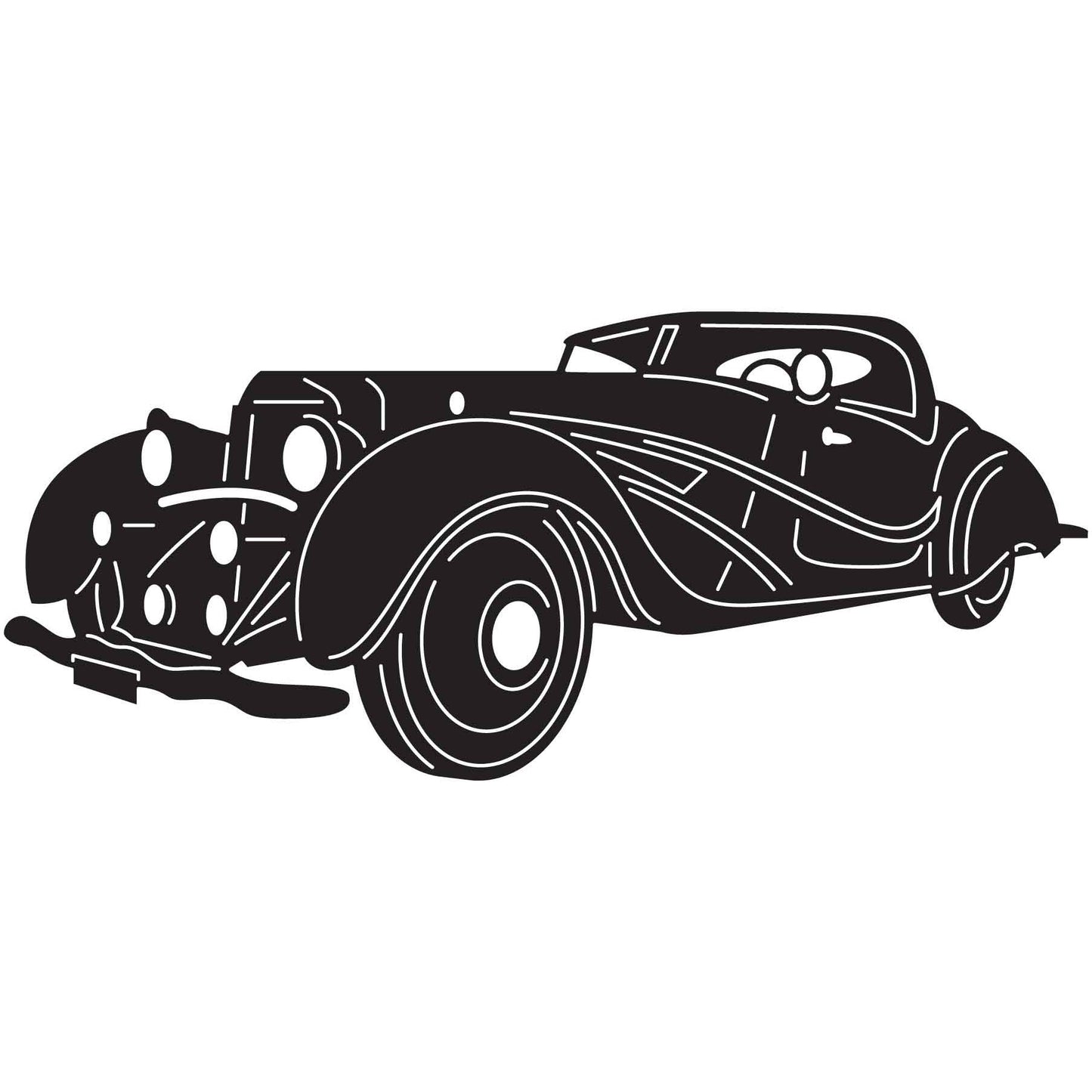 Vintage Old Cars 062 DXF File Cut Ready for CNC