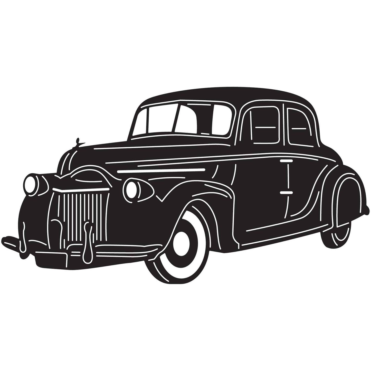 Vintage Old Cars 064 DXF File Cut Ready for CNC