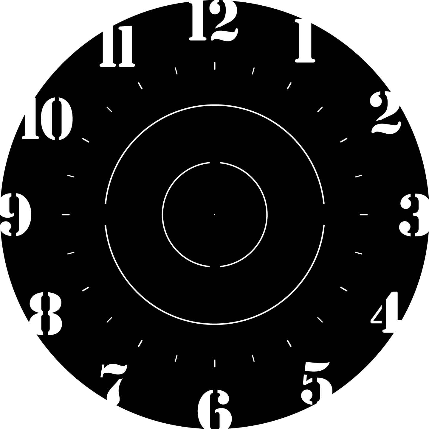 Wall Clock 13 DXF File Cut Ready for CNC