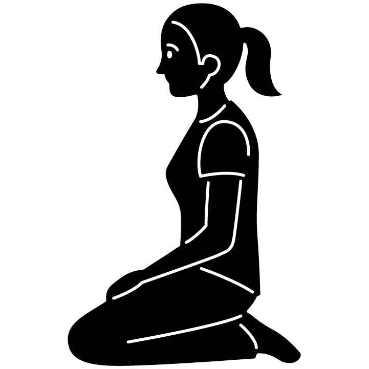 Woman Kneeling Free DXF File for CNC Machines-DXFforCNC.com